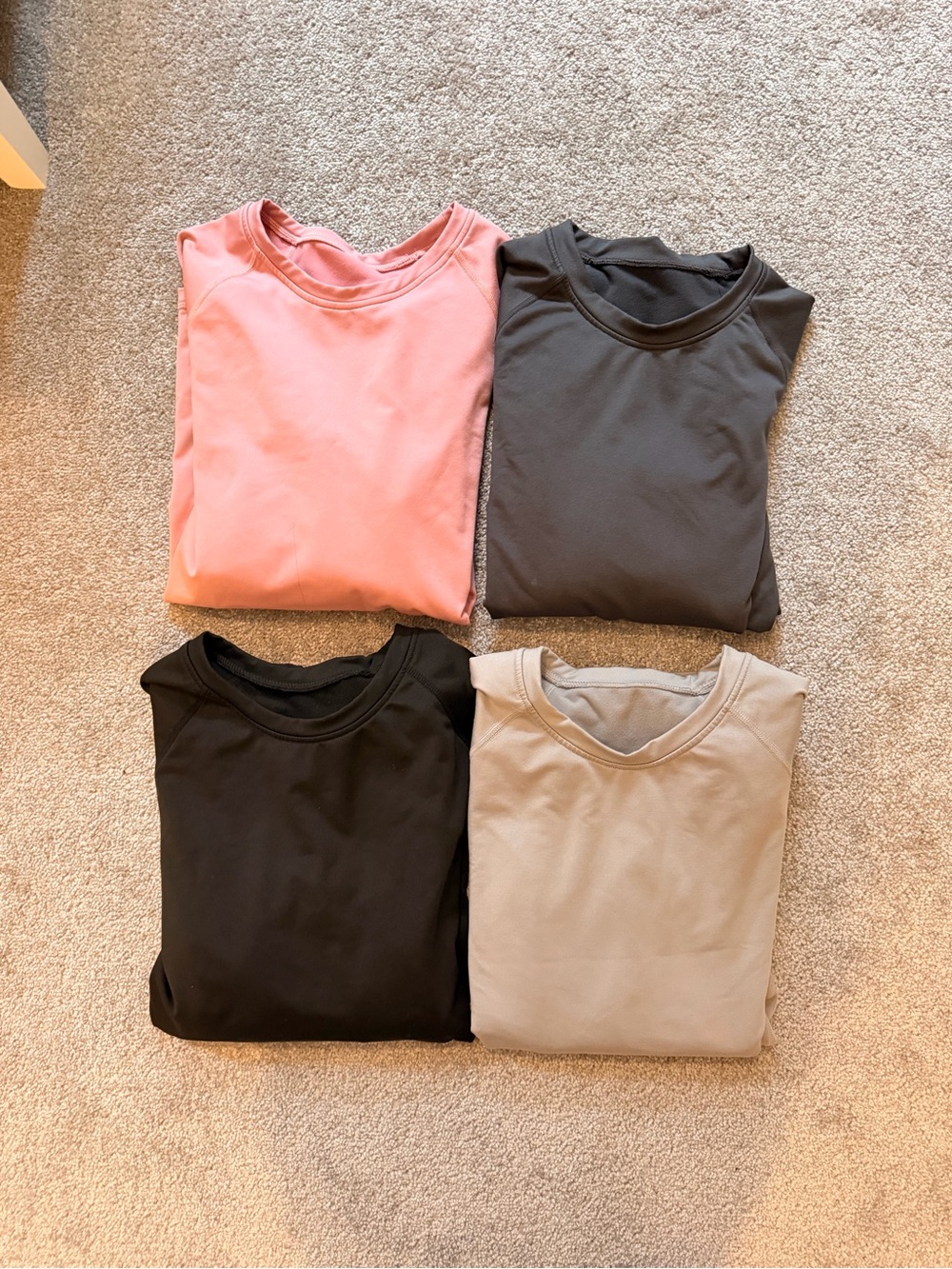 Women's Thermal Long Sleeves - Pink, Charcoal, Black, and Light Grey